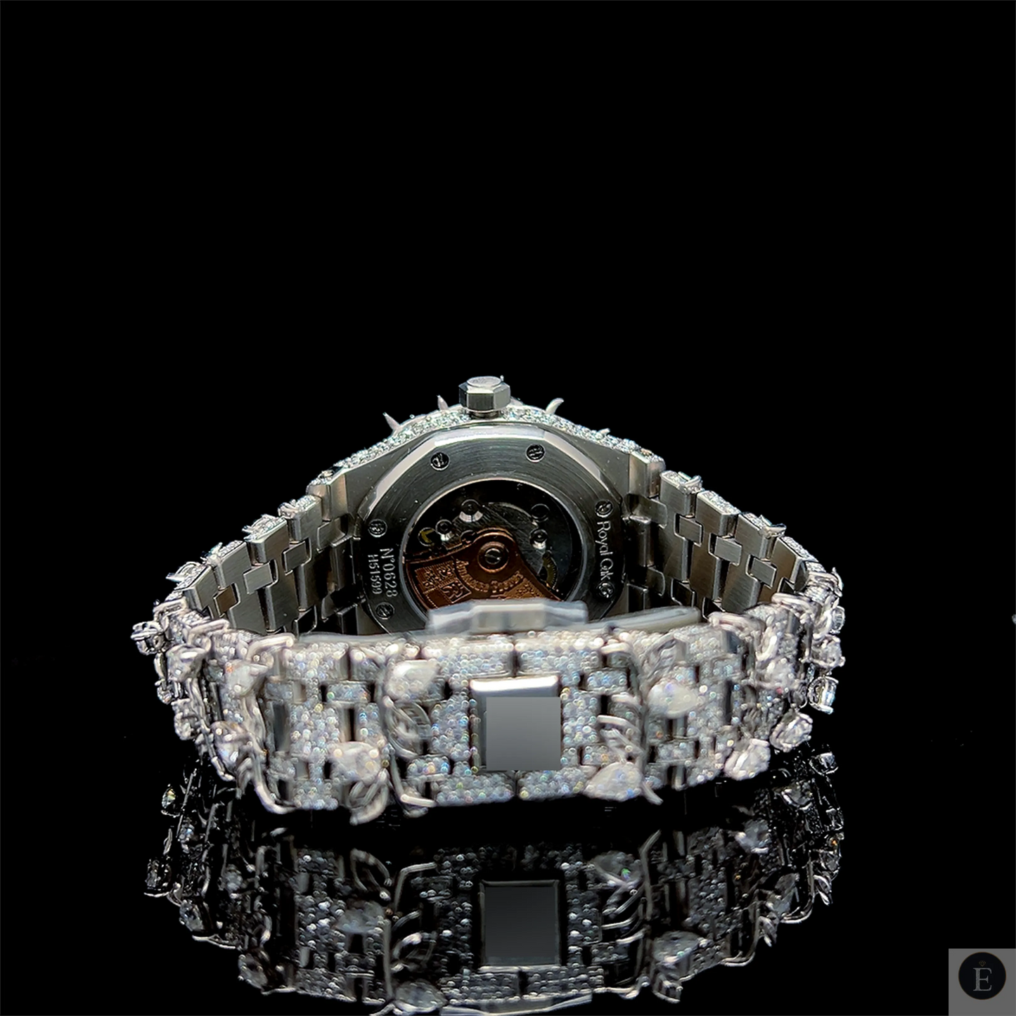 Iced Out Watch Moissanite Luxury Silver Dial Thorn Design