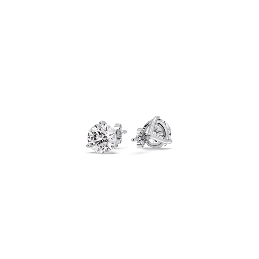 Round Cut Moissanite Martini Stud Earring For Unisex 0.50ct