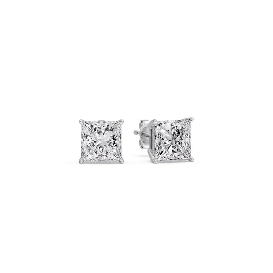 Princess Cut Diamond Stud Earring For Him And Her 1.5ct