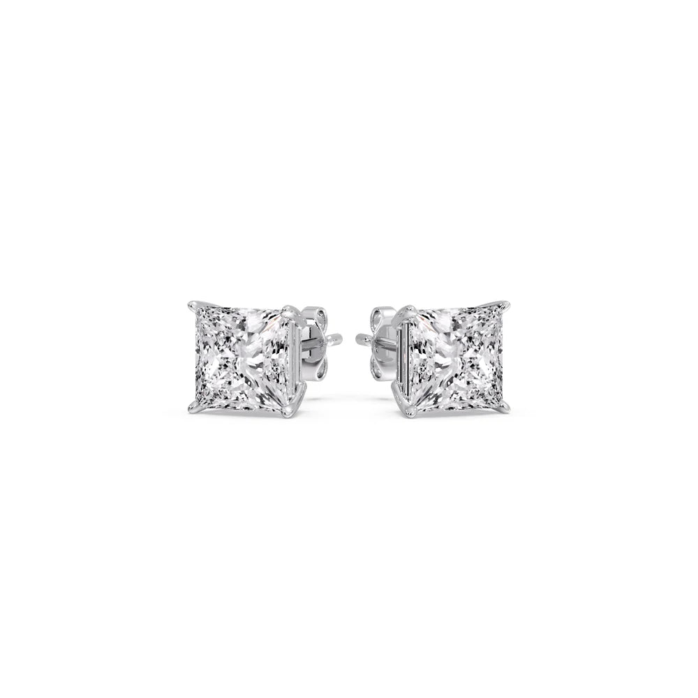 Princess Cut Diamond Stud Earring For Him And Her 1.5ct