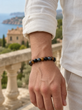 Black & Brown Unisex Natural Stone Beaded Bracelet