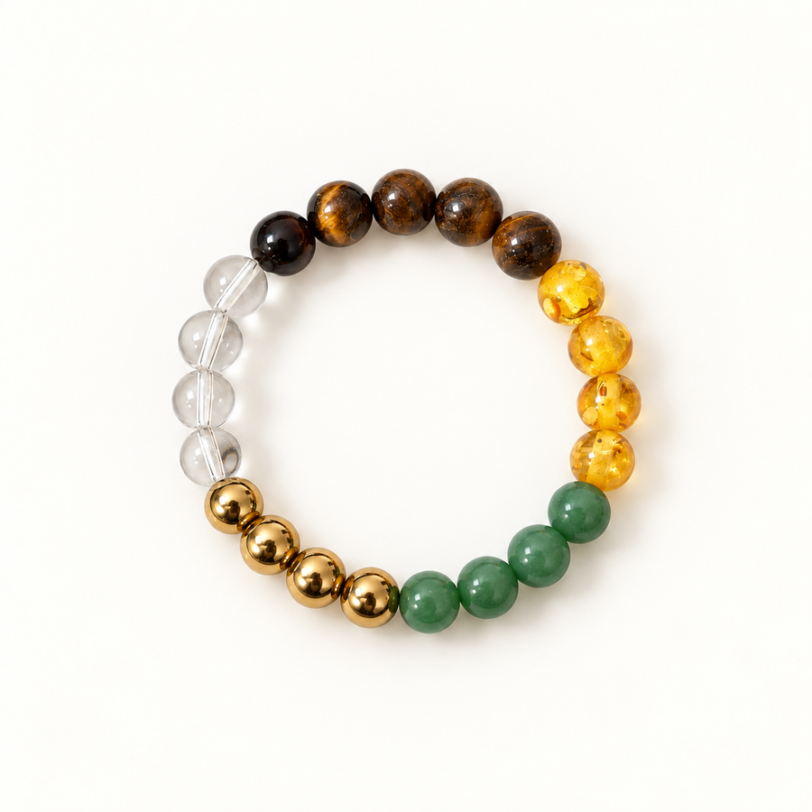 Unisex Bracelet Earth & Light Multi-Stone Chakra Stretch