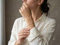Blush Purple Bracelet Gold-Tone Clover