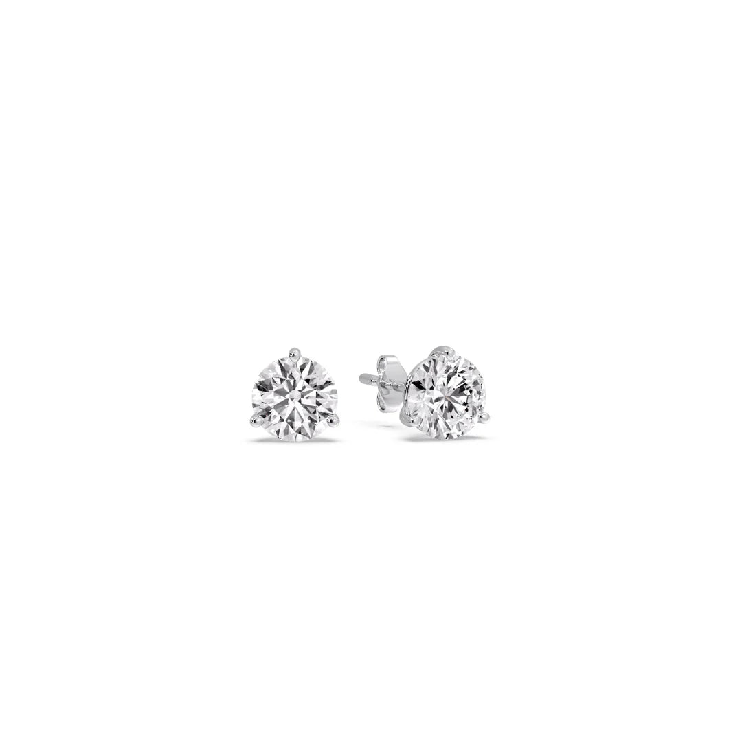 Round Cut Moissanite Martini Stud Earring For Unisex 0.50ct
