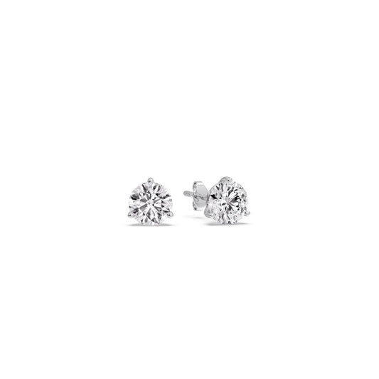 Round Cut Moissanite Martini Stud Earring For Unisex 0.50ct