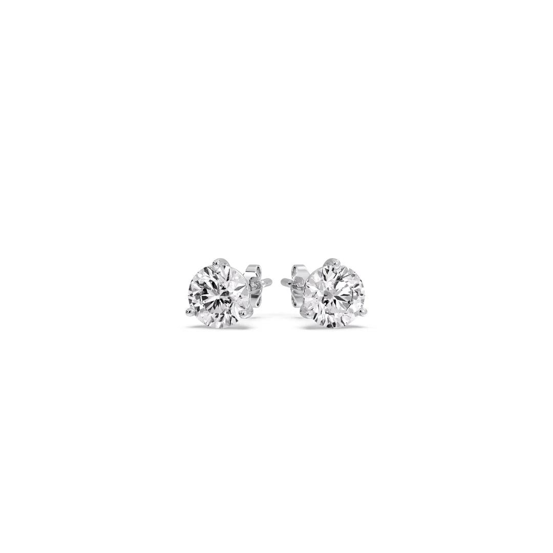 Round Cut Moissanite Martini Stud Earring For Unisex 0.50ct